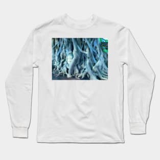 Buddha in Tree Roots Long Sleeve T-Shirt